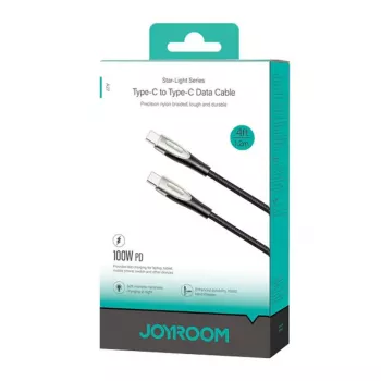 JOYROOM Star-Light USB-C to USB-C kabelis SA27-CC5 1.2m Melns 100W
