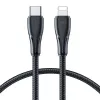 Joyroom Surpass Series USB-C uz Lightning ātrās uzlādes un datu kabelis 20W PD, 1,2 m, melns (S-CL020A11)