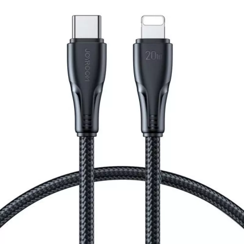 Joyroom Surpass Series USB-C uz Lightning ātrās uzlādes un datu kabelis 20W PD, 1,2 m, melns (S-CL020A11)