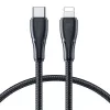 Joyroom Surpass Series USB-C uz Lightning ātrās uzlādes un datu kabelis 20W PD, 1,2 m, melns (S-CL020A11)