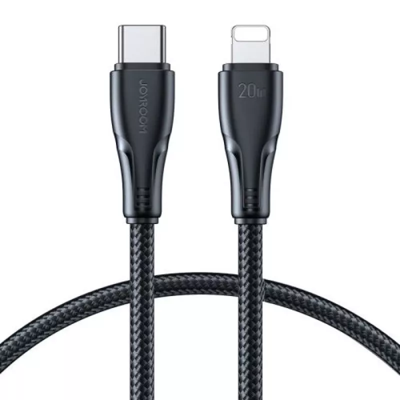 Joyroom Surpass Series USB-C uz Lightning ātrās uzlādes un datu kabelis 20W PD, 1,2 m, melns (S-CL020A11)