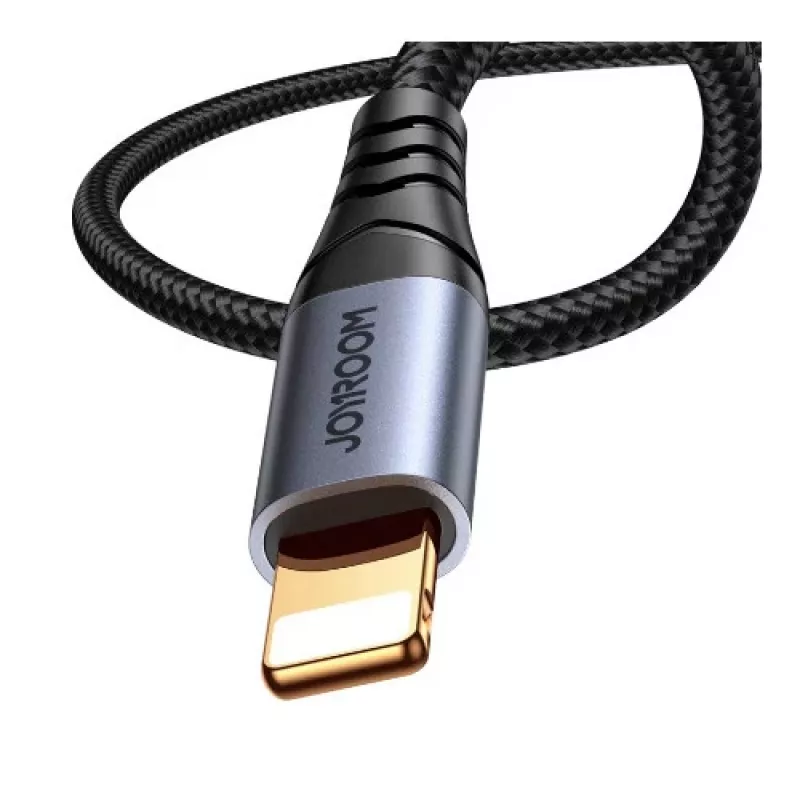 JOYROOM SY-A06 Lightning uz 3.5mm audio pārveidotāja kabelis, 1.2m, melns