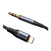 JOYROOM SY-A06 Lightning uz 3.5mm audio pārveidotāja kabelis, 1.2m, melns