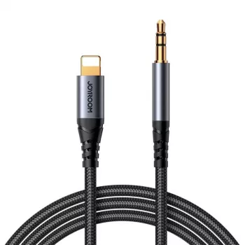 JOYROOM SY-A06 Lightning uz 3.5mm audio pārveidotāja kabelis, 1.2m, melns