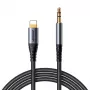 JOYROOM SY-A06 Lightning uz 3.5mm audio pārveidotāja kabelis, 1.2m, melns