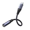 Joyroom SY-C01 USB-C uz 3,5 mm audio adapteris ar 60 W PD uzlādi, 0,14 m, melns