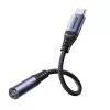 Joyroom SY-C01 USB-C uz 3,5 mm audio adapteris ar 60 W PD uzlādi, 0,14 m, melns
