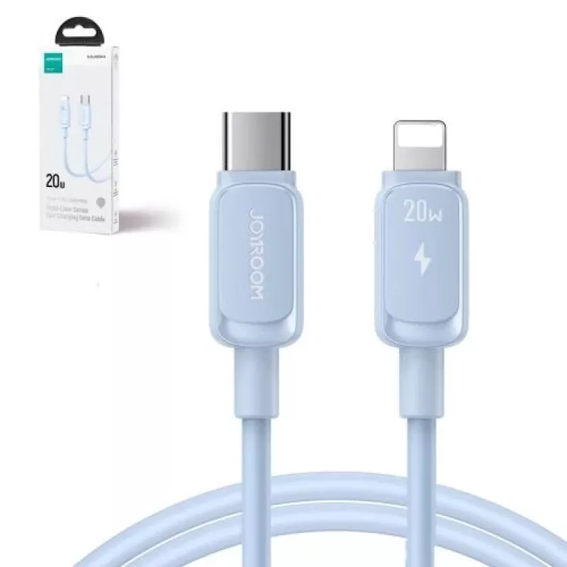 Joyroom Type-C uz Lightning kabelis Multi-Color Series A14, 20W, 480Mbps, 1,2m, zils (S-CL020A11BL)