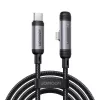 JOYROOM Type-C uz Lightning EnjoyX sērijas 90° kabelis A56, 30W, 480Mbps, 1.2m, melns (S-A56)