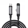 JOYROOM Type-C uz Lightning EnjoyX sērijas 90° kabelis A56, 30W, 480Mbps, 1.2m, melns (S-A56)