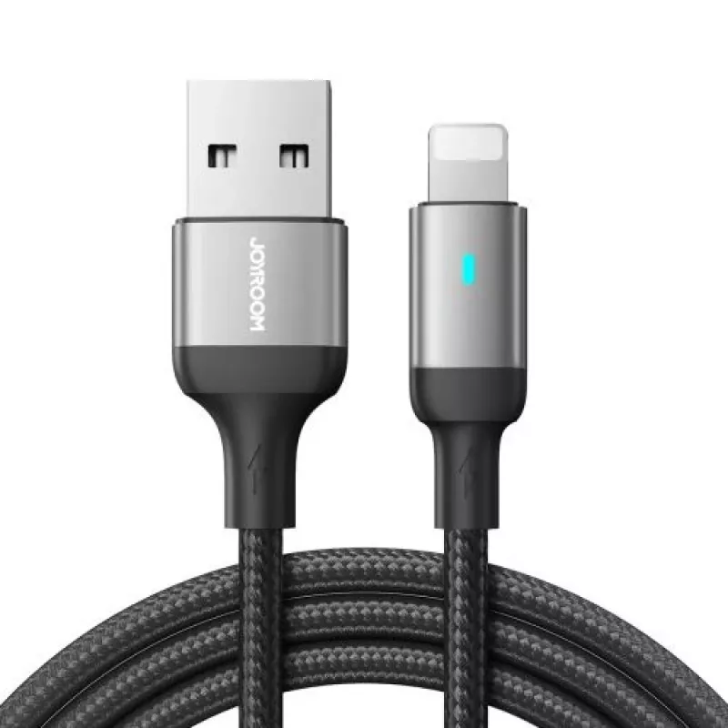 Joyroom USB-A uz Lightning kabelis, 2,4A, 1,2m, Melns (S-UL012A10)
