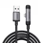 Joyroom USB-A uz Lightning EnjoyX Series 90° kabelis A56, 3A, 480Mbps, 1.2m, Melns (S-A56)
