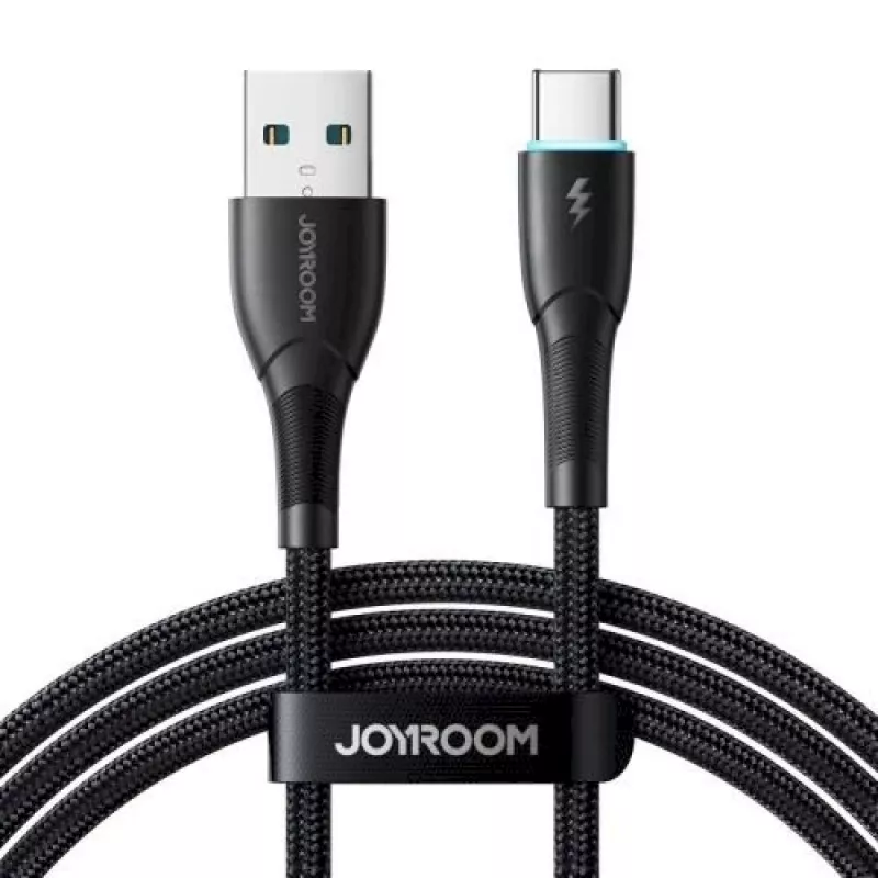 JOYROOM USB-A uz USB-C kabelis Starry sērija, 480 Mbps, 3A, 1m, melns (SA32-AC3)