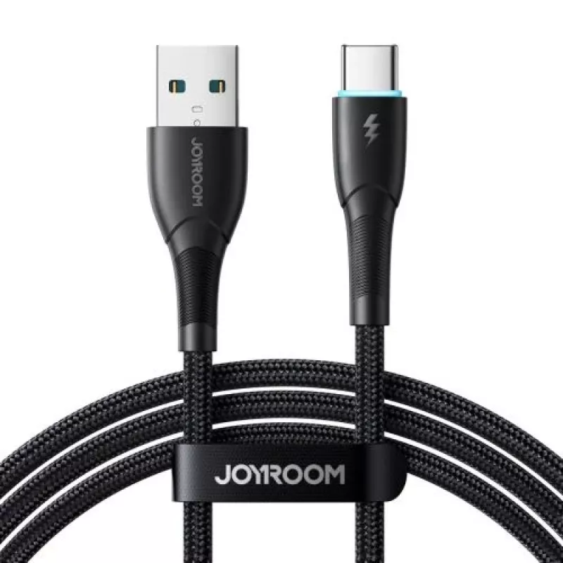 JOYROOM USB-A uz USB-C kabelis Starry sērija, 480 Mbps, 3A, 1m, melns (SA32-AC3)