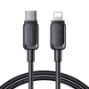 JOYROOM USB-C uz Lightning kabelis Multi-Color Series A14, 20W, 480 Mbps, 1,2 m, melns (S-CL020A111B)
