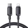 JOYROOM USB-C uz Lightning kabelis Multi-Color Series A14, 20W, 480 Mbps, 1,2 m, melns (S-CL020A111B)