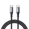 JOYROOM USB-C uz USB-C Flash Series kabelis A28 60W PD ātrā uzlāde 480Mbps datu sinhronizācija 2m melns