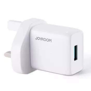 Joyroom USB sienas lādētājs 2.1A UK spraudnis (L-1A101) Balts