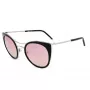 JPLUS Woman JP3038-01 Saulesbrilles - Melns acetāta rāmis, Pelēka polikarbonāta lēca, UV400 aizsardzība, 51/25/145 mm