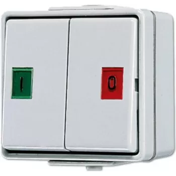 JUNG 639W Pogas slēdža ieliktnis, 1-polārs NO, 10A 250V, balts