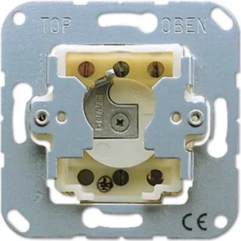 JUNG CD134.18WU atslēgas slēdzis, 2 polu pārslēgs, 250 V AC, 10 A, iekļaujamais, Alpu balts