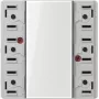 JUNG LS 5073 TSM spiedpogas slēdža ieliktnis, 3-gang, 10A 250V, Alpu balts