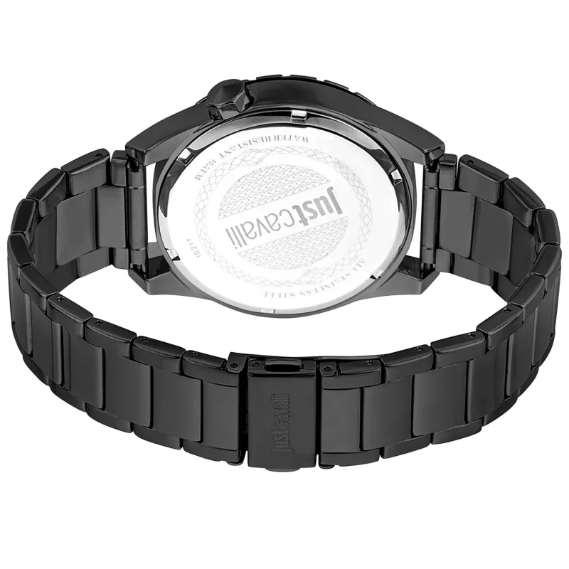 JUST CAVALLI MAN JC1G217M0075 Kvarca analogais pulkstenis 42mm Nerūsējošā tērauda sieta aproce