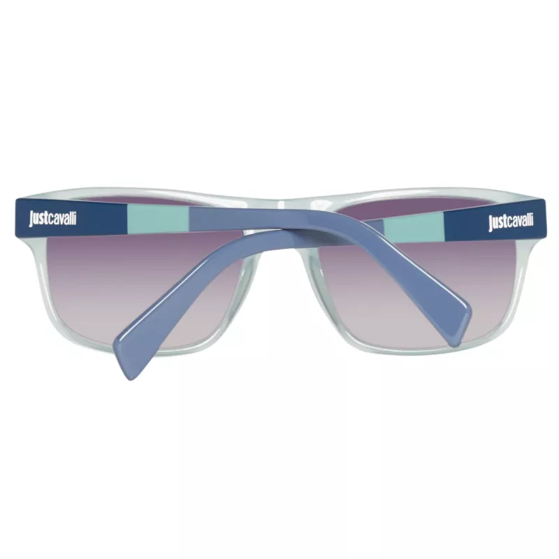 JUST CAVALLI Unisex saulesbrilles JC743S-5787B Zils rāmis Pelēkas gradienta lēcas 57mm