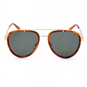 JUST CAVALLI Unisex saulesbrilles SJC029V5701GZ Melns rāmis Pelēki gradienta lēcas 57/17/140 mm