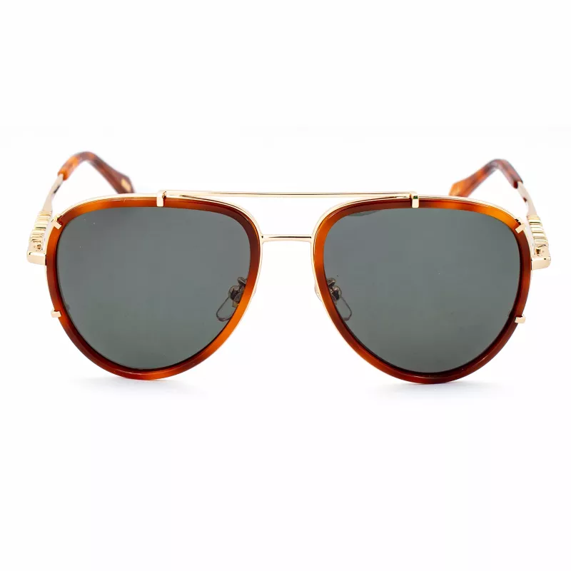 JUST CAVALLI Unisex saulesbrilles SJC029V5701GZ Melns rāmis Pelēki gradienta lēcas 57/17/140 mm