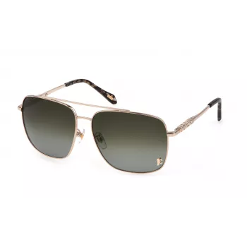 JUST CAVALLI Unisex Saulesbrilles SJC030610493 - Melns Rāmis, Pelēkas Gradienta Lēcas, 61/14/140 mm
