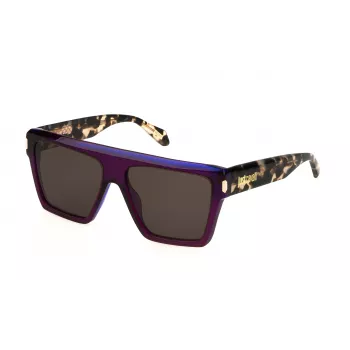 JUST CAVALLI Unisex saulesbrilles SJC032-5709FE Brūns Havana ģeometrisks acetāta rāmis Brūns gradienta lēcas 57/15/145 mm