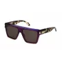 JUST CAVALLI Unisex saulesbrilles SJC032-5709FE Brūns Havana ģeometrisks acetāta rāmis Brūns gradienta lēcas 57/15/145 mm