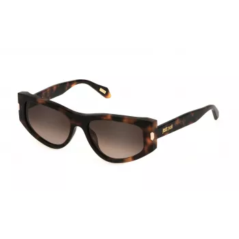 JUST CAVALLI Unisex Saulesbrilles SJC034-5509AJ Havana Plastmasas Rāmis Brūns Gradienta Lēcas 55/17/140 mm