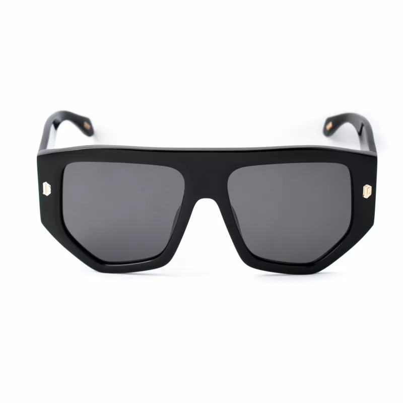 JUST CAVALLI Unisex Saulesbrilles SJC097V580700 Melns Acetāta Rāmis Pelēkas Polikarbonāta Lēcas 58/17/140 mm