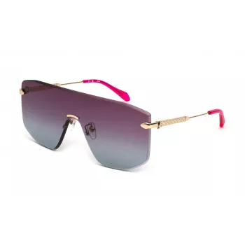 JUST CAVALLI Unisex Saulesbrilles SJC111-99300Y Oversized Melns Rāmis Pelēkas Lēcas 99/00/140 mm