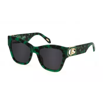 JUST CAVALLI Sieviešu saulesbrilles SJC037-54092I Havana Brūns Acetāta Ģeometrisks Rāmis 54mm