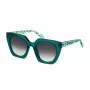 JUST CAVALLI Sieviešu saulesbrilles SJC088V530998 - Taisnstūra acetāta rāmis ar dūmu pelēkām lēcām
