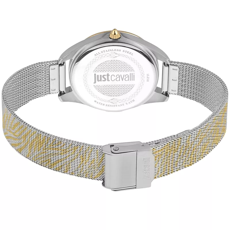 JUST CAVALLI Sieviešu Pulkstenis JC1L210M0065 32mm Sudraba Nerūsējošā Tērauda Milānas Siets Rokassprādze