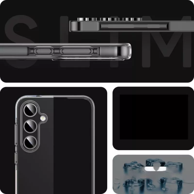 JUST MUST JM antibakteriāls TPU maciņš Samsung Galaxy A55 5G - caurspīdīgs