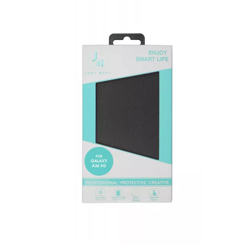 JUST MUST JM STAND FLIP CASE Galaxy A36, Melns