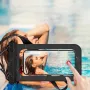 JUST MUST Ūdensnecaurlaidīgs telefona maciņš Melns – IPX8 30m zemūdens futrālis viedtālruņiem