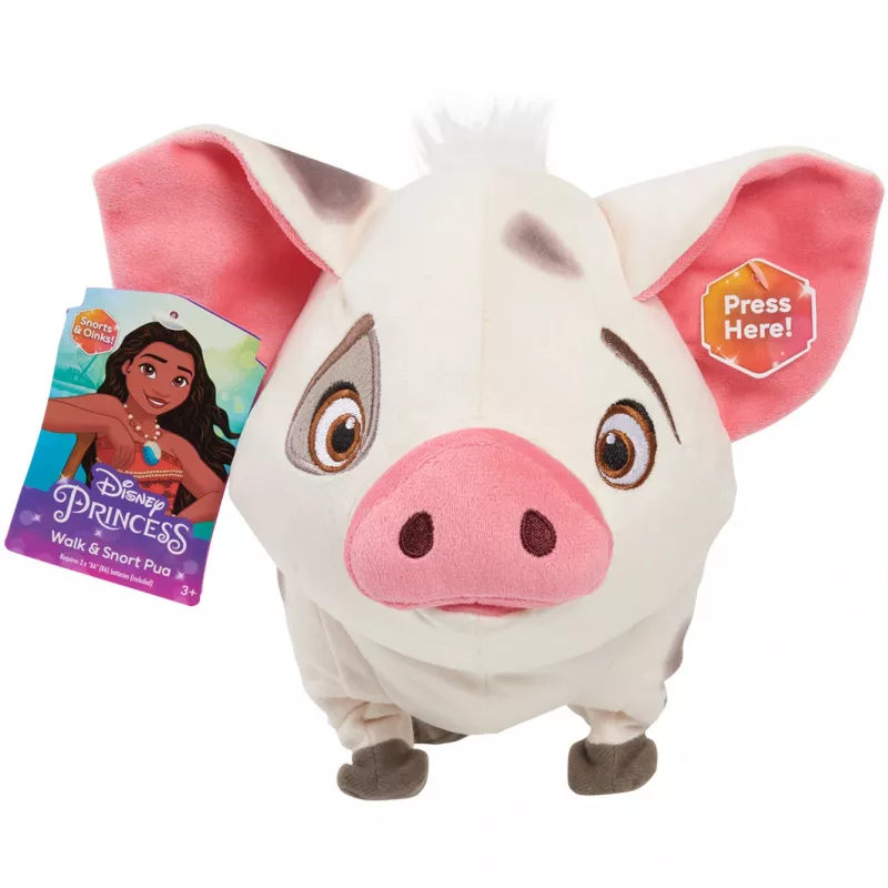 JUST PLAY Disney Moana Walk & Snort Pua Interaktīva Elektroniska Plīša Rotaļlieta