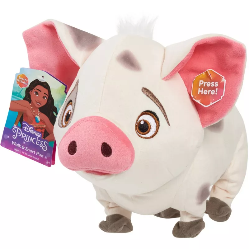JUST PLAY Disney Moana Walk & Snort Pua Interaktīva Elektroniska Plīša Rotaļlieta