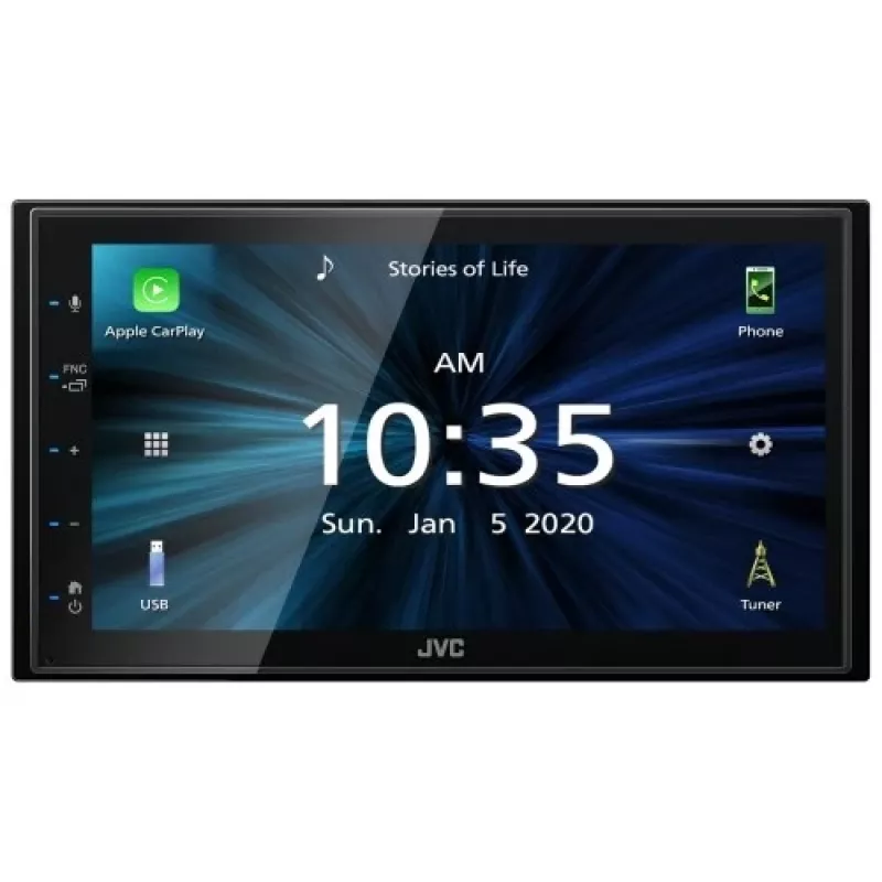 JVC KW-M560BT 6.8 inch Bluetooth automašīnas multivides uztvērējs ar 13 joslu ekvalaizeru, Android atspoguļošanu, 3 priekšizejām un aizmugurējo USB