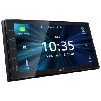 JVC KW-M560BT 6.8 inch Bluetooth automašīnas multivides uztvērējs ar 13 joslu ekvalaizeru, Android atspoguļošanu, 3 priekšizejām un aizmugurējo USB