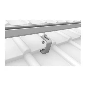 K2 Systems 1000001 Jumta āķis dakstiņu jumtiem, nerūsējošais tērauds, pamatplāksne 150x60x5 mm, roka 30x6 mm