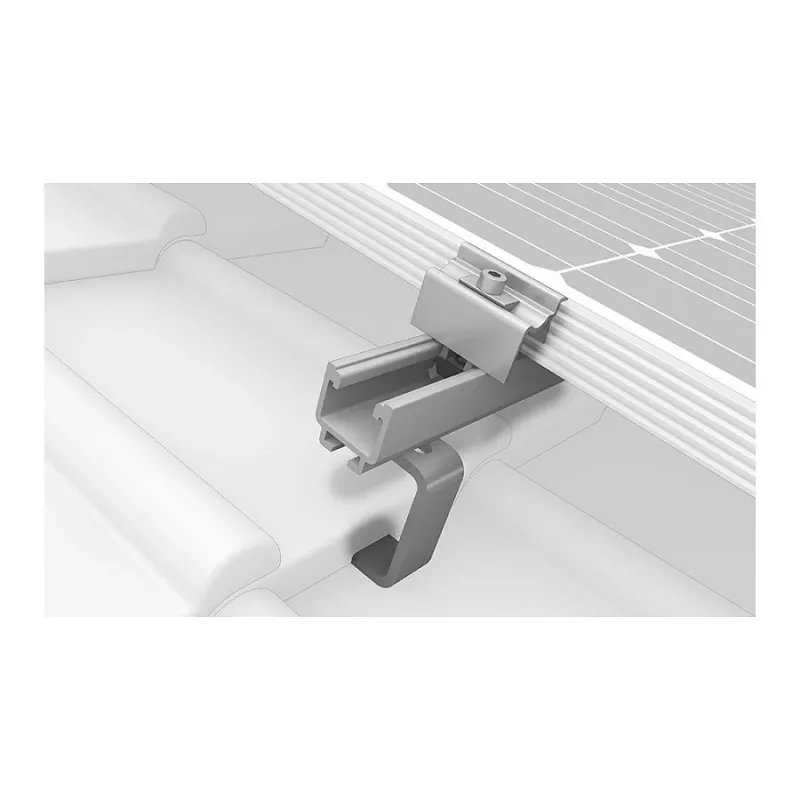 K2 Systems 1000001 Jumta āķis dakstiņu jumtiem, nerūsējošais tērauds, pamatplāksne 150x60x5 mm, roka 30x6 mm