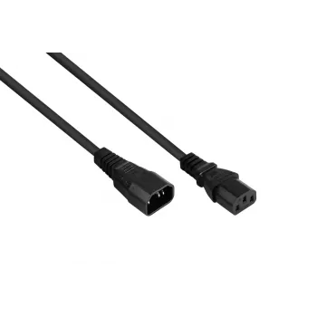 Kabelmeister 3m Schuko uz IEC C13 leņķa strāvas kabelis, 1,0mm², melns SK0130-S030