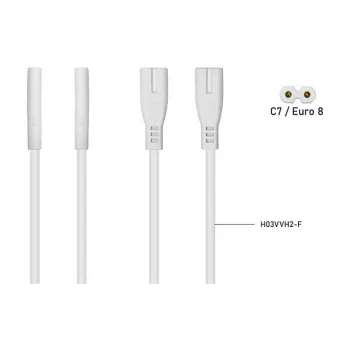 Kabelmeister Euro pagarinātājkabelis C8 ligzda uz C7 spraudni 0,2 m melns